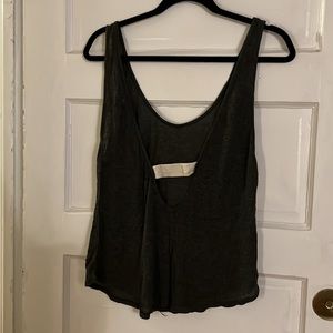 American Eagle | fun low back tank | graphite gray